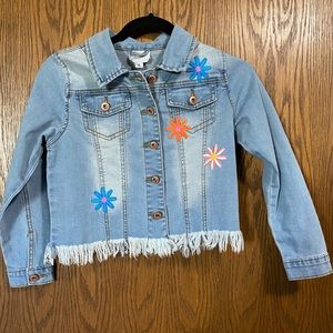 Hannah Banana embroidered girls jean jacket